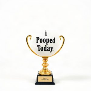 I Pooped Today Celebration Trophy Small Golden Trophy (AI)