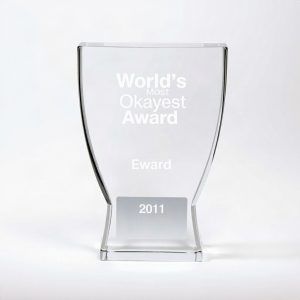 Worlds Most Okayest Award Trophy Custom Engraved (AI)