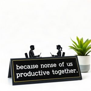 Meetings Desk Sign Because None Of Us Are Productive Together (AI)