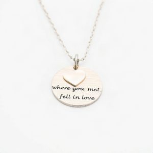 Engraved Coordinates Jewelry Where You Met/Fell In Love (AI)
