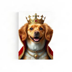 Custom Pet Portrait Turn Your Pet Into Royalty Canvas Art (AI)