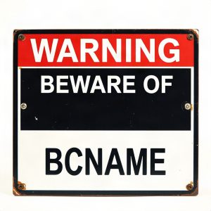 Funny Warning Sign Beware Of Name Custom Door Sign (AI)